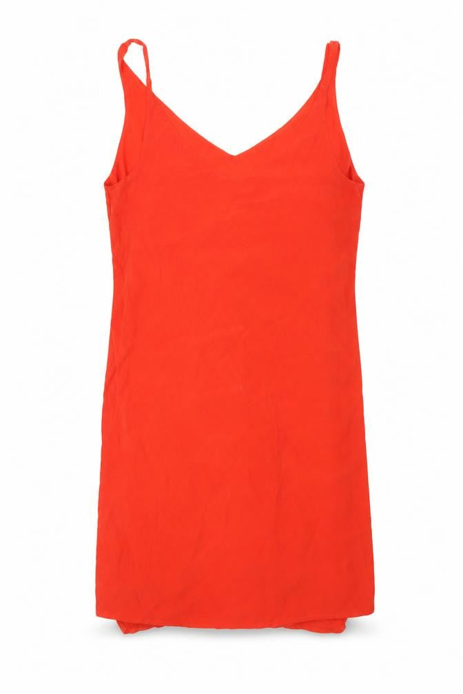 Topshop Orange Slip Dress Size 10 V-Neck Tall Women