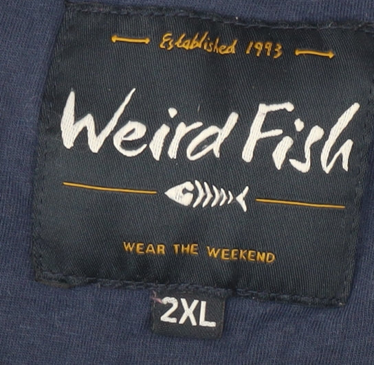 Weird Fish Men's Blue Pullover Sweatshirt 2XL