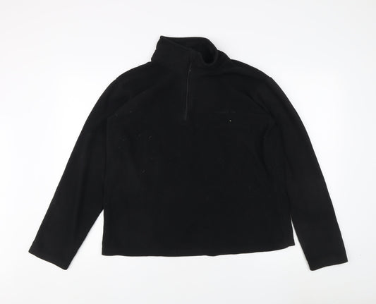 Freedom Trail Black Fleece 1/4 Zip Sweatshirt M