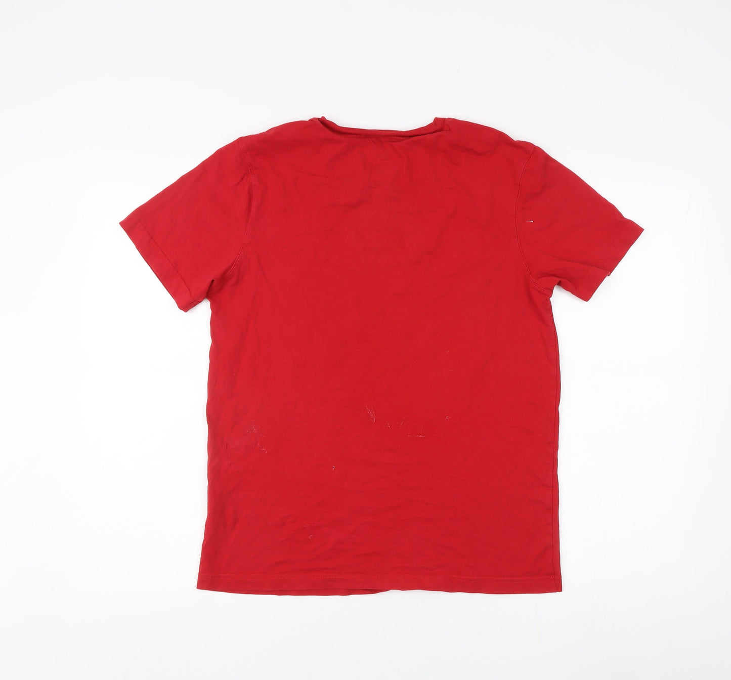 England Men's Red Sports Graphic Print T-Shirt Size M