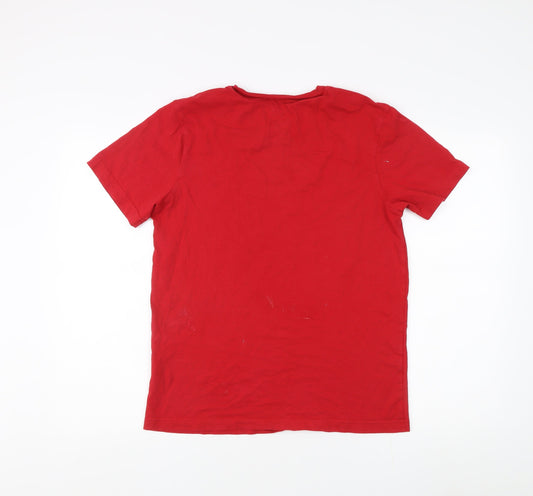 England Men's Red Sports Graphic Print T-Shirt Size M