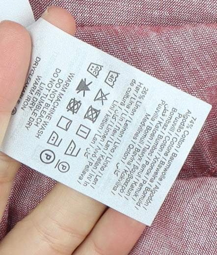 Jack & Jones Men's Red Small Casual Long Sleeve Shirt