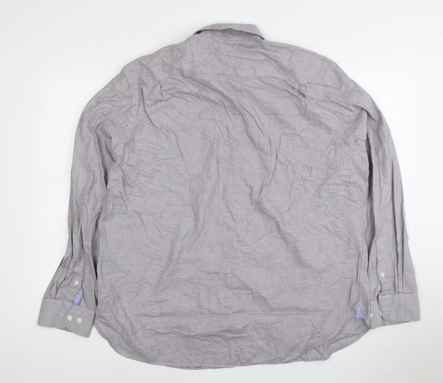 Jaeger Men's Check Regular Fit Cotton Dress Shirt L