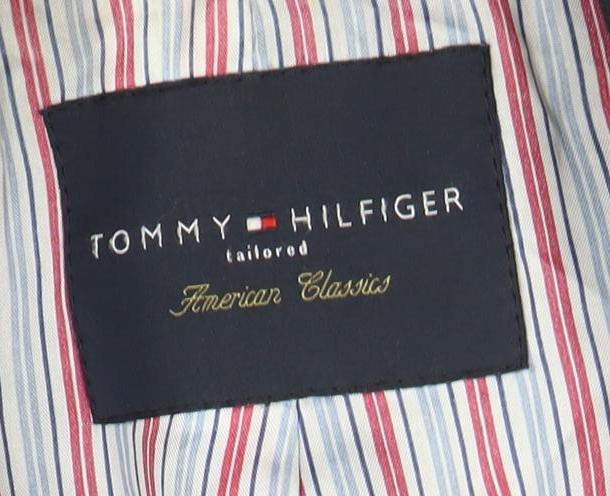 Tommy Hilfiger Men's Blue Wool Blazer, 38 Regular Fit