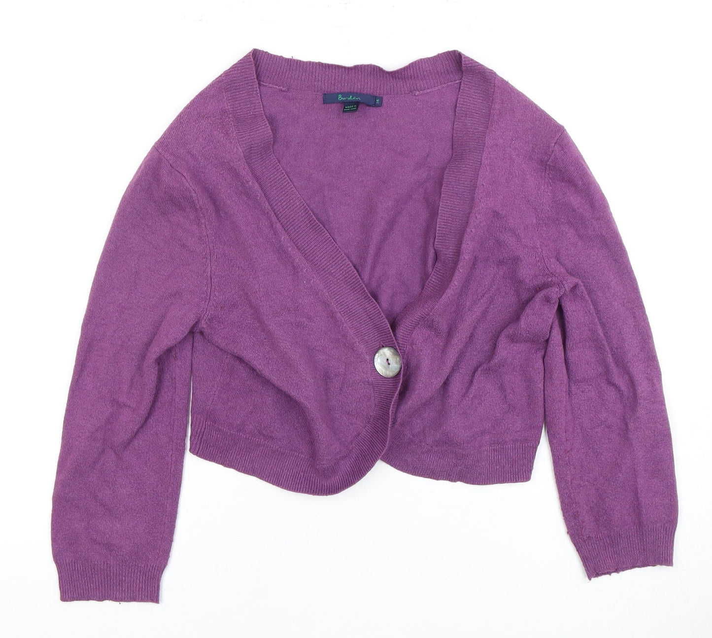 Berkertex Women's Purple Cardigan Size 14 V-Neck
