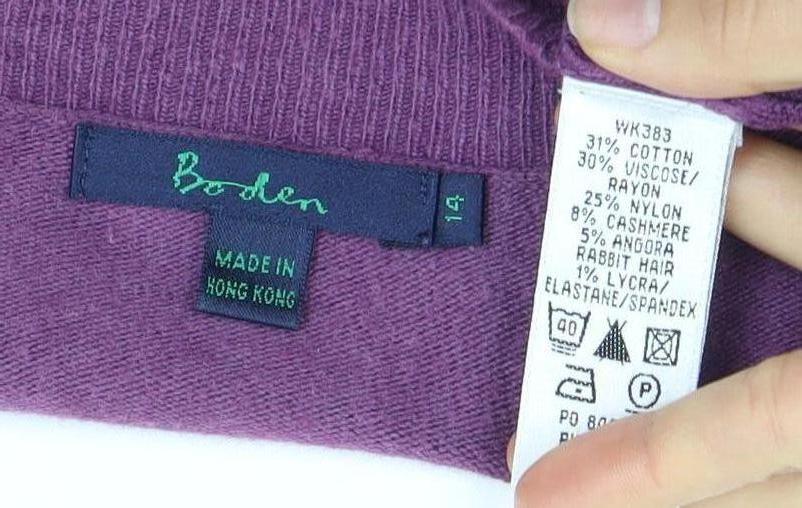 Berkertex Women's Purple Cardigan Size 14 V-Neck