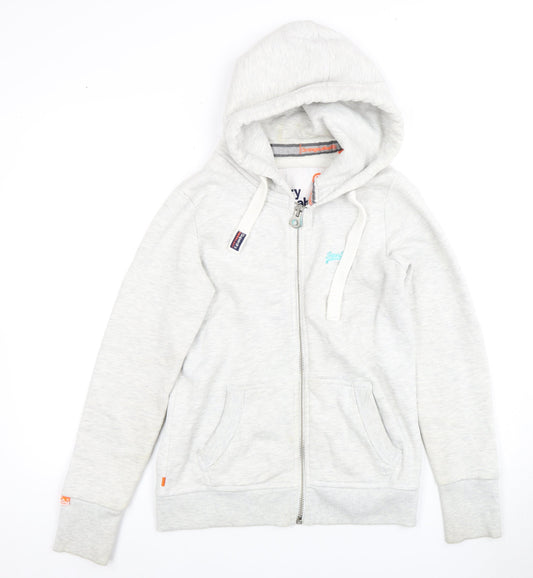 Superdry Women's Grey Full Zip Hoodie Size M