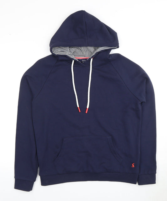Joules Women's Blue Pullover Hoodie Size 10 with Logo