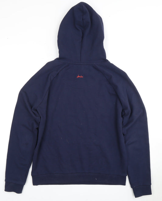Joules Women's Blue Pullover Hoodie Size 10 with Logo