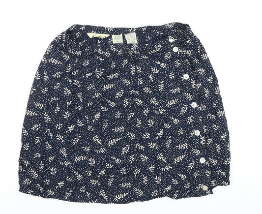 Eddie Bauer Women's Petite Blue Floral Skirt Size 6