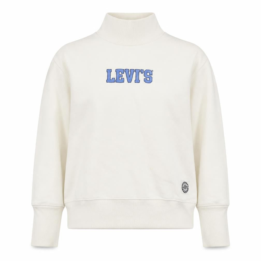Womens UK XS Relaxed Levi's Ivory Pullover Sweatshirt