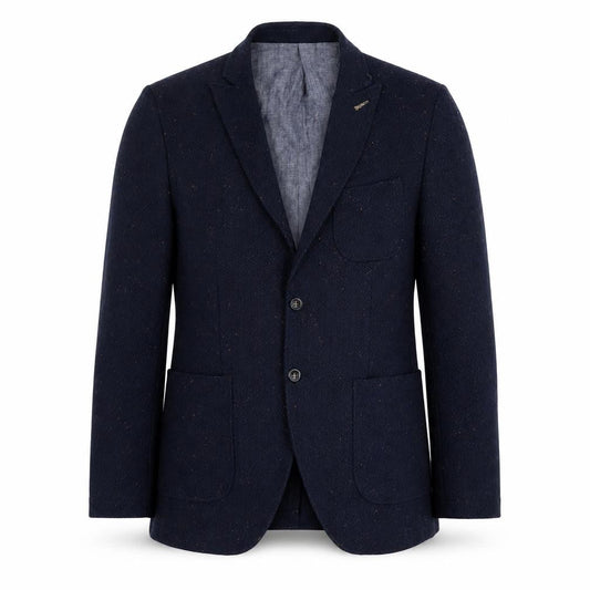 Mens 42 Chest Regular JACK & JONES Blue Two-Button Blazer