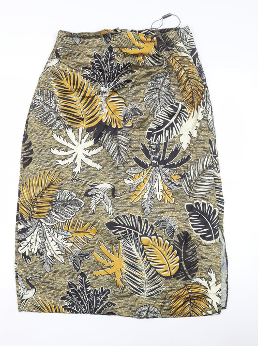 Women's Multicoloured Floral Midi Pencil Skirt