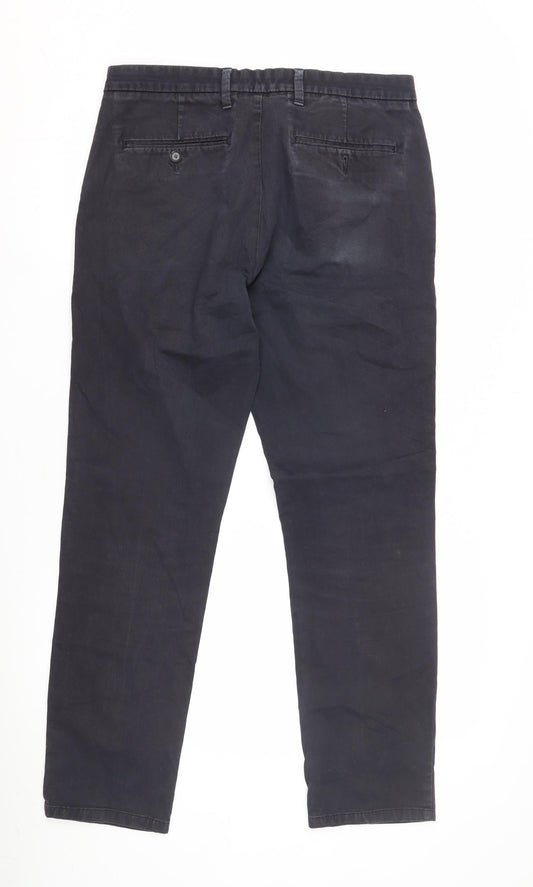 Marks and Spencer Men's Black Slim Fit Trousers 34