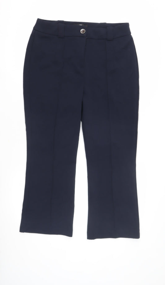 Next Women's Blue Straight Leg Trousers Size 14