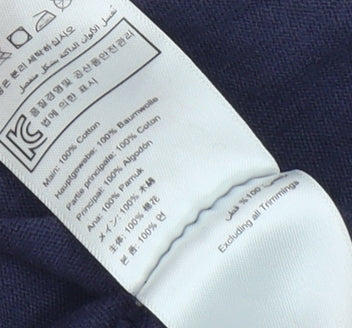 Joules Women's Blue Boat Neck Cotton Top Size 12