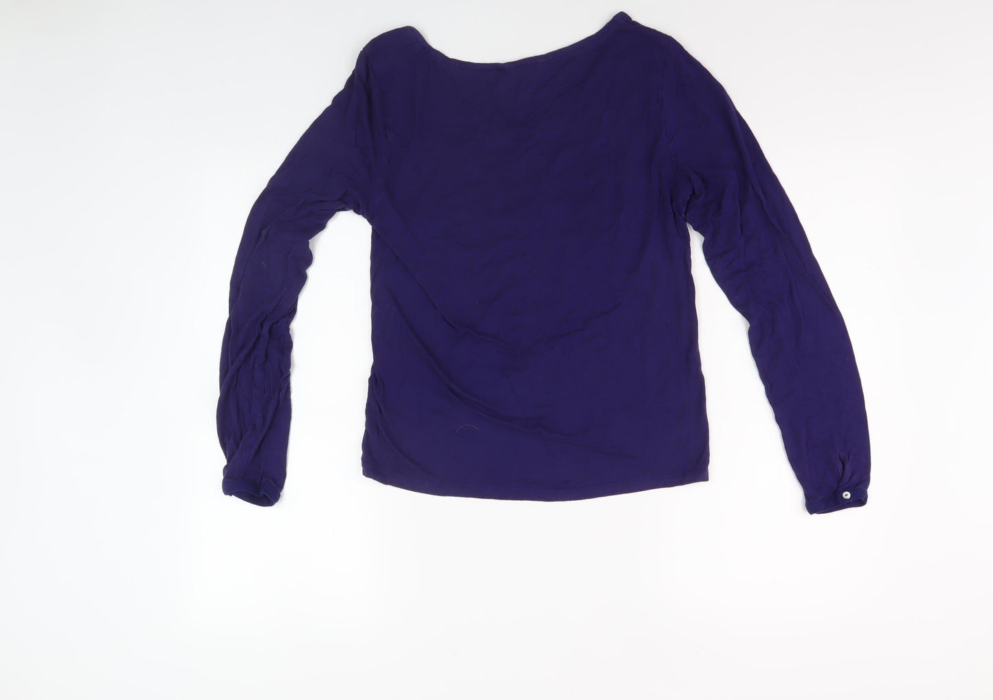 White Stuff Women's Purple V-Neck Long Sleeve Top Size 10