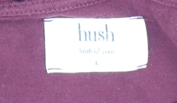 Hush Women's Red T-Shirt Dress, Size L, Casual, 3/4 Sleeve