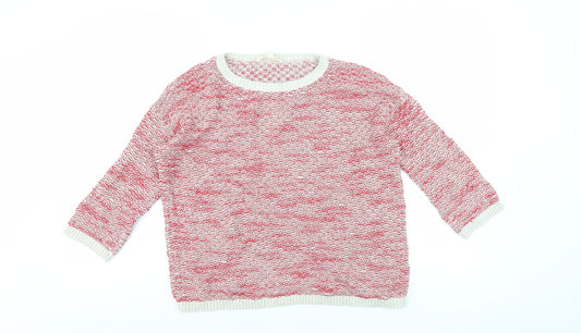 Seasalt Cornwall Women's Red Cotton Jumper Size 14