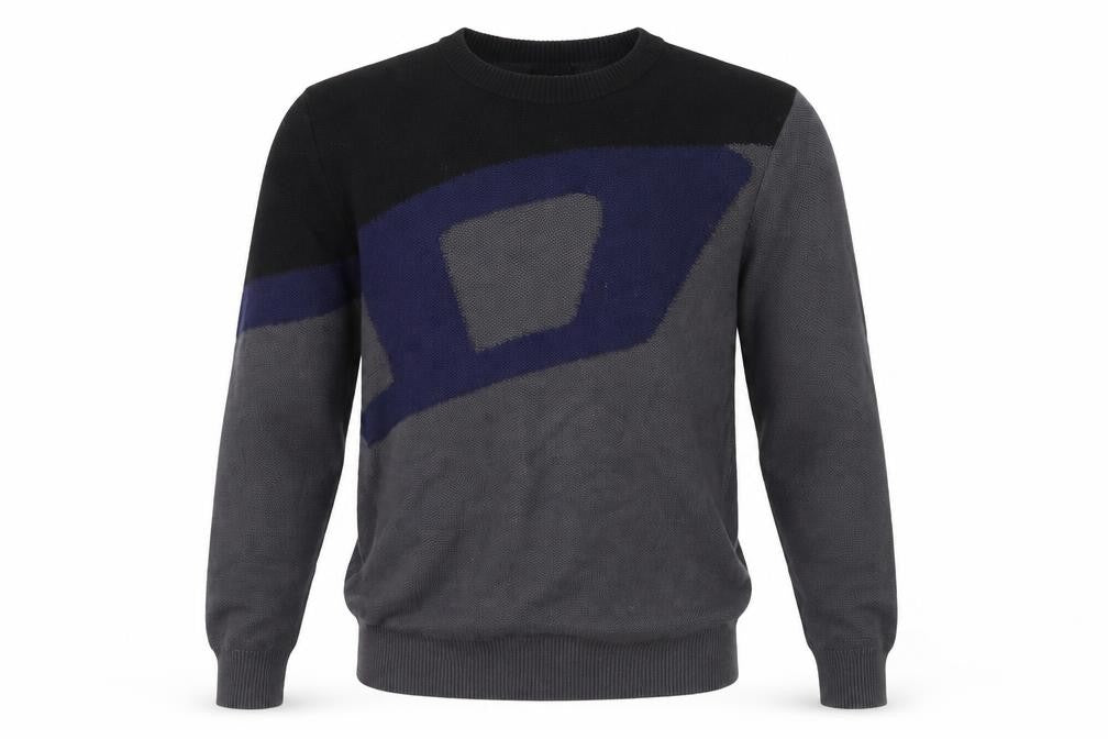 Diesel Men's Grey Graphic Print Pullover, S