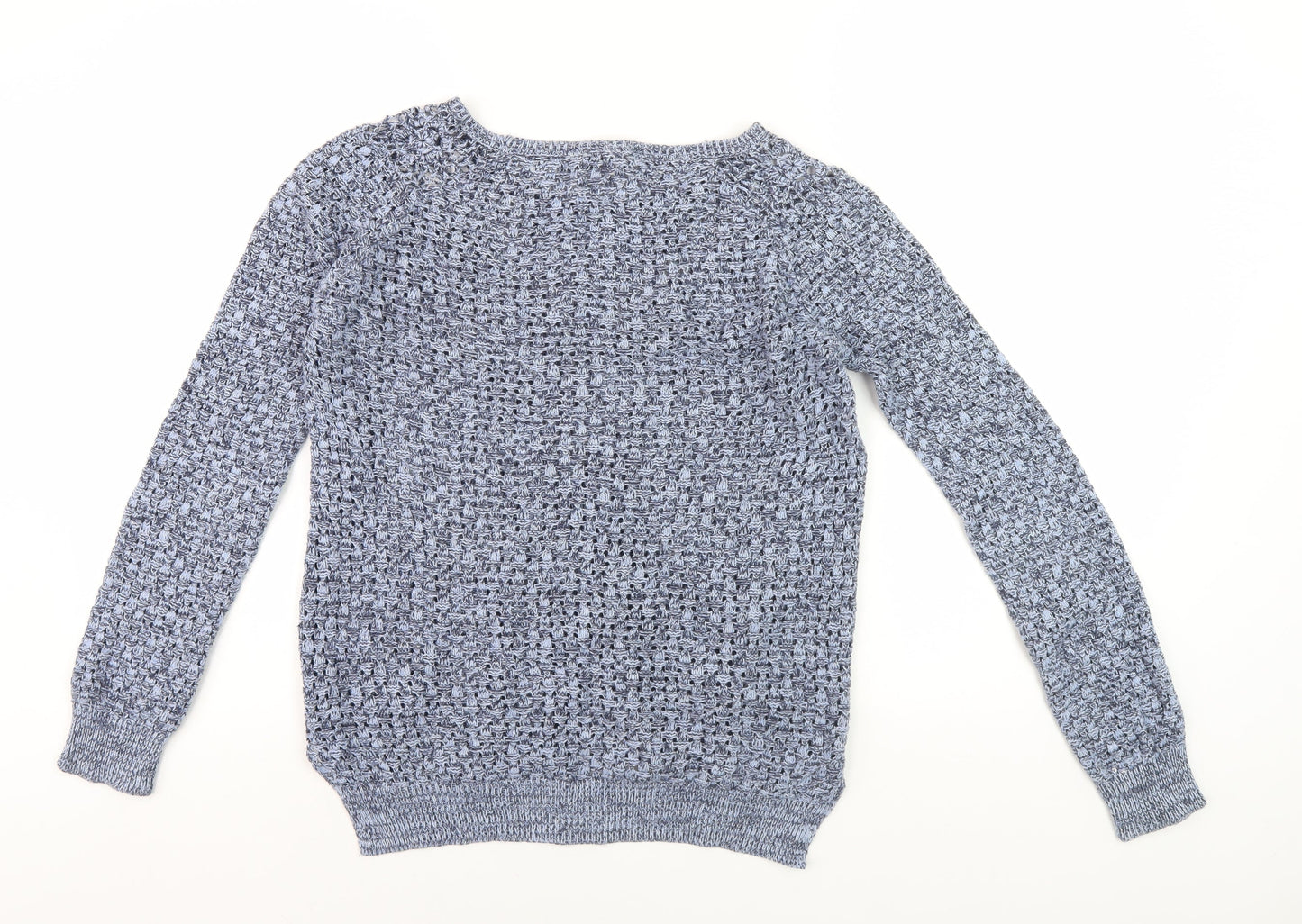 Fat Face Women's Blue Chunky-Knit Pullover Jumper Size 12