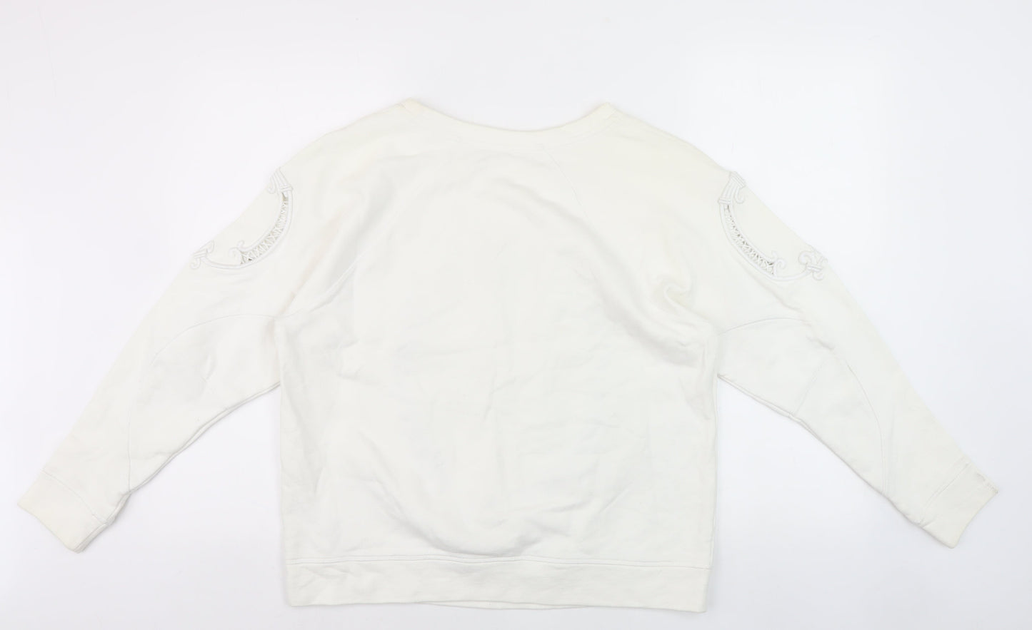 Zara Women's White Pullover Jumper, Size M