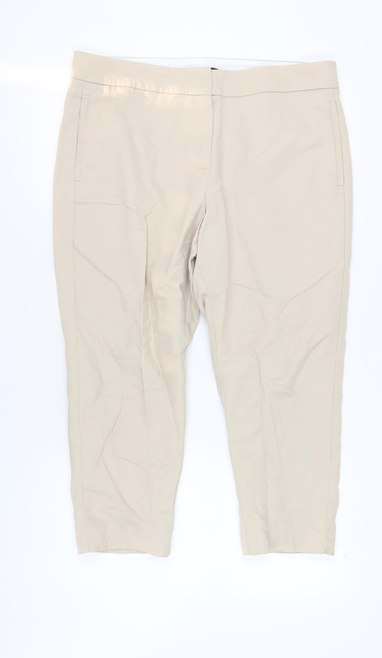 Marks and Spencer Women's Beige Trousers, Size 18