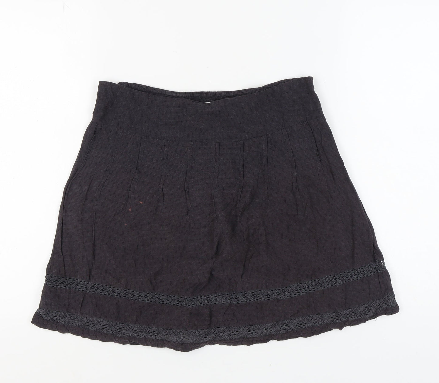 Fat Face Women's Black Skirt Size 12, Lace Accents, Casual
