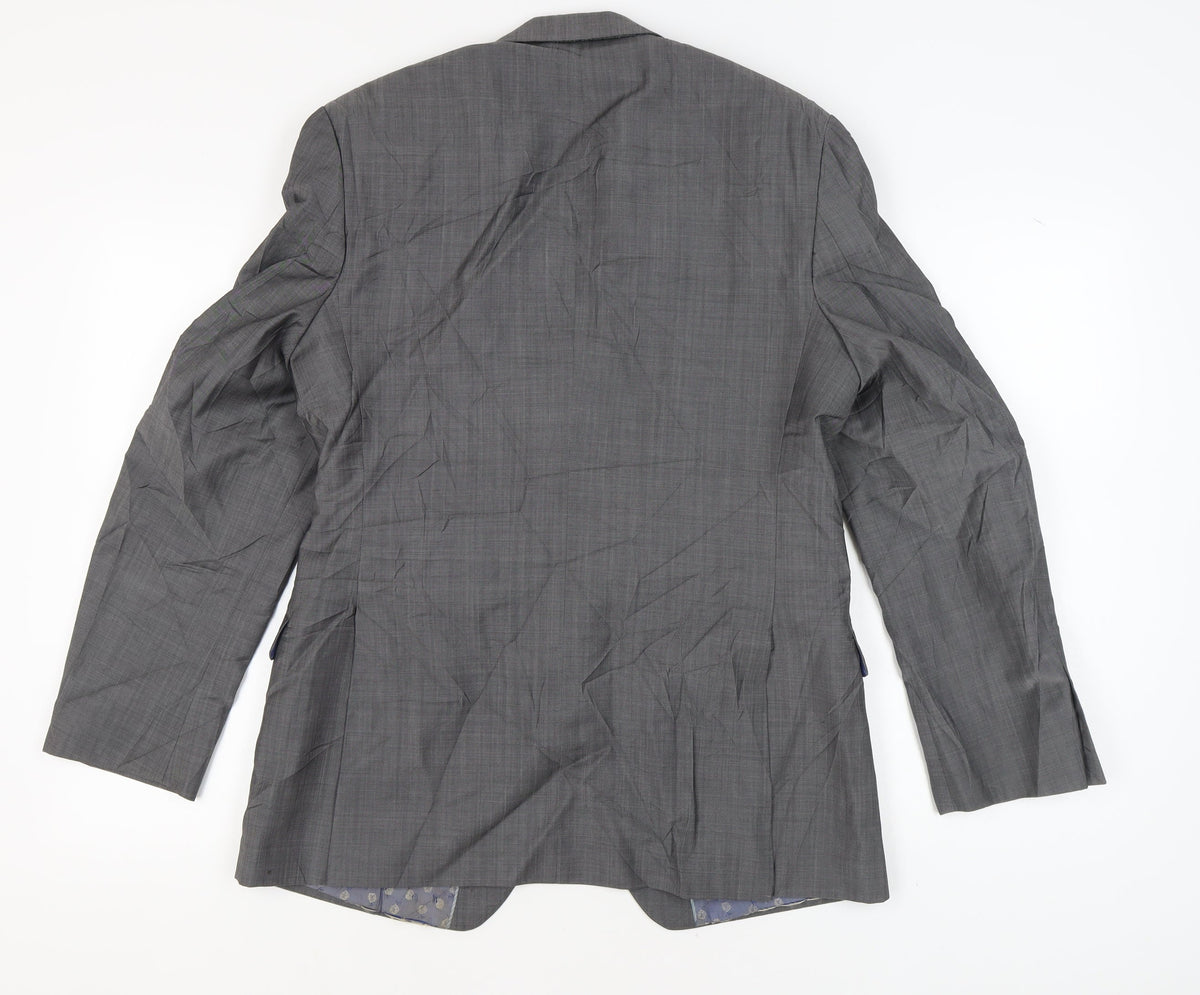 Gibson London Men's Grey Blazer, Regular Fit, Size 40R