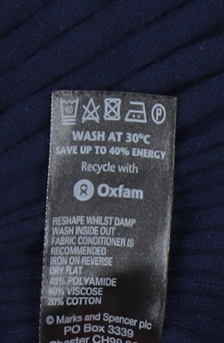 Marks and Spencer Women's Blue Open Front Cardigan Size 10