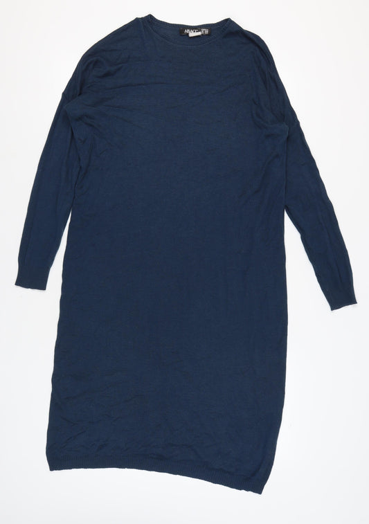 ABACI Women's Blue Long Sleeve Shift Dress S/M