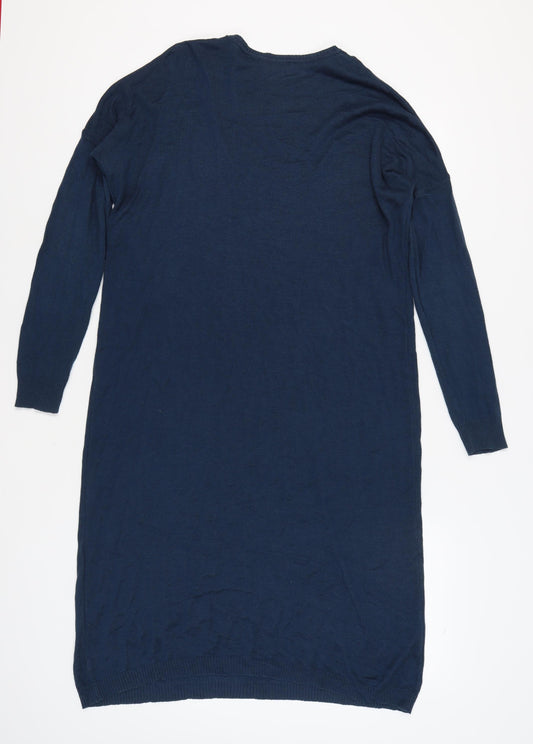 ABACI Women's Blue Long Sleeve Shift Dress S/M