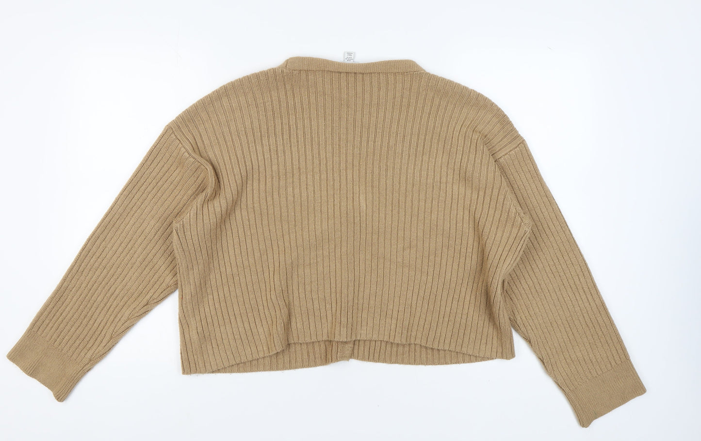 Topshop Women's Beige V-Neck Cardigan - Size M