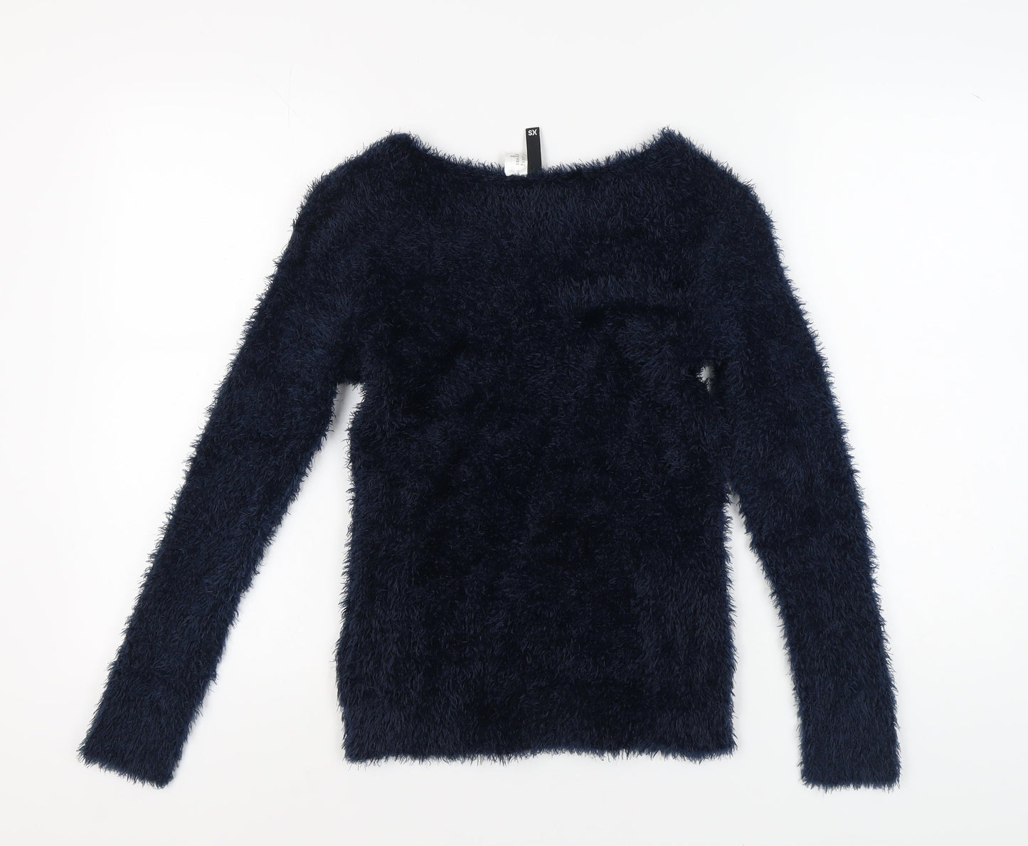 H&M Women's Blue XS Chunky-Knit Pullover Jumper