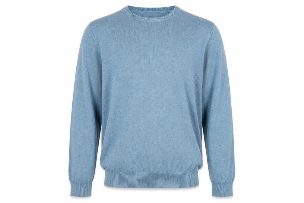 Marks and Spencer Men's Blue Cotton Pullover Jumper L