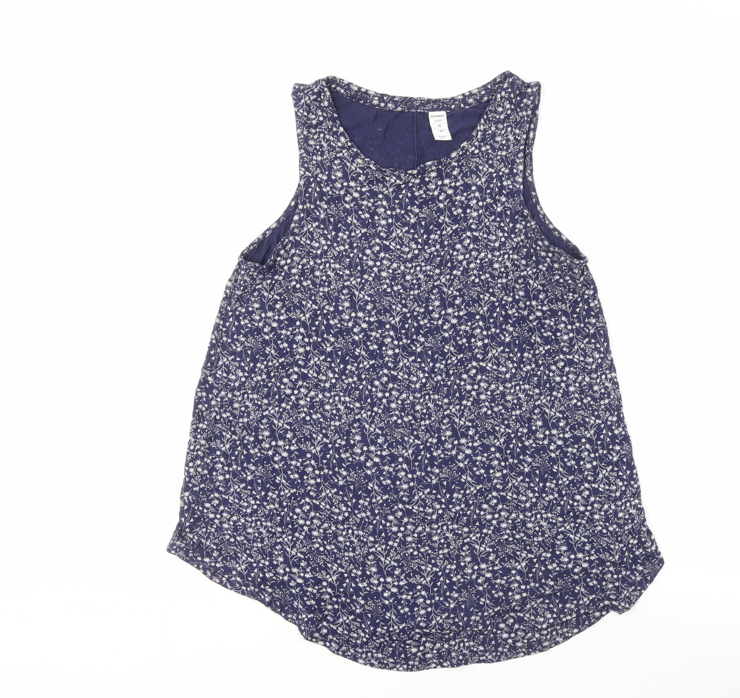 Old Navy Womens Blue Floral Tank Top M