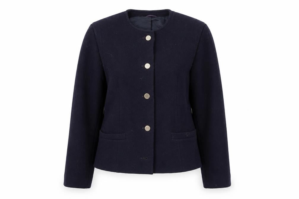 Womens UK Size 10 Regular Alexon Black Wool Blend Jacket