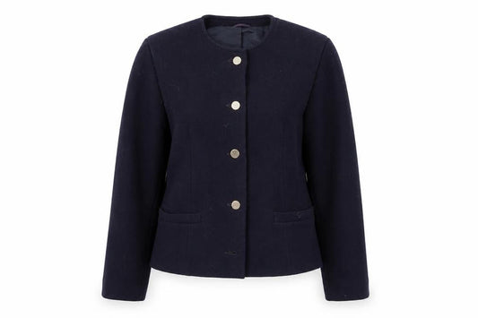 Womens UK Size 10 Regular Alexon Black Wool Blend Jacket