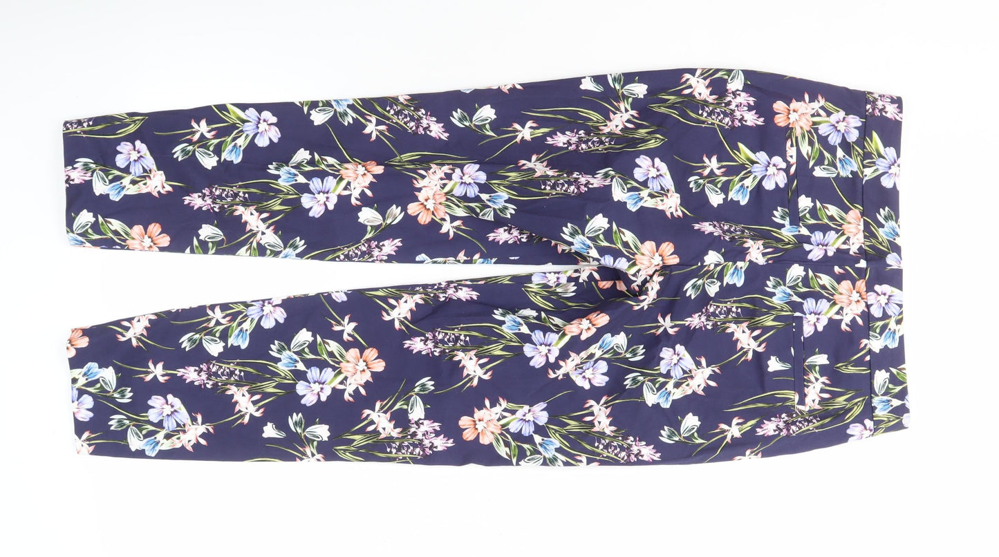 Monsoon Women's Floral Cropped Trousers, Size 8