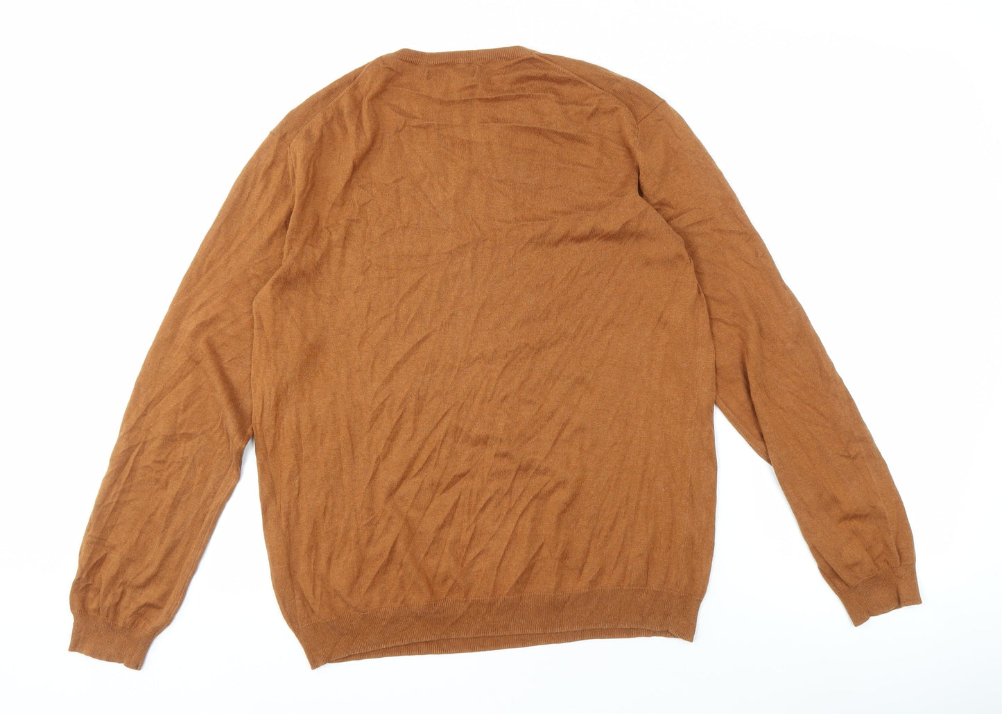 Banana Republic Men's Brown V-Neck Sweater - Size L
