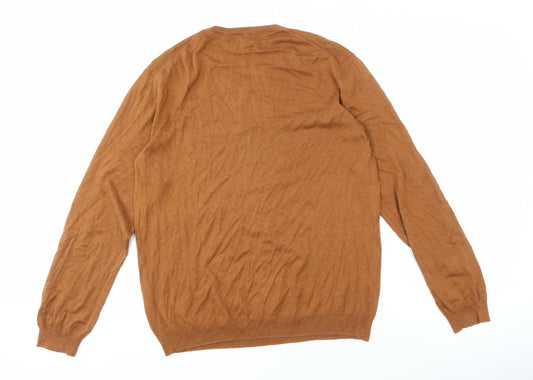 Banana Republic Men's Brown V-Neck Sweater - Size L