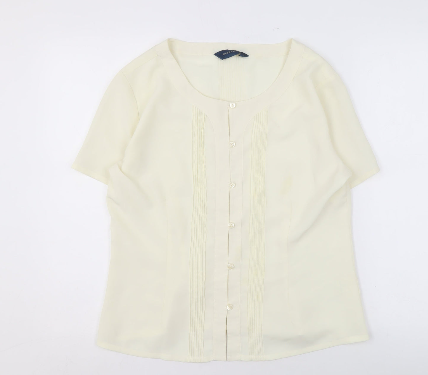Debenhams Women's Ivory Blouse Size 16, Round Neck