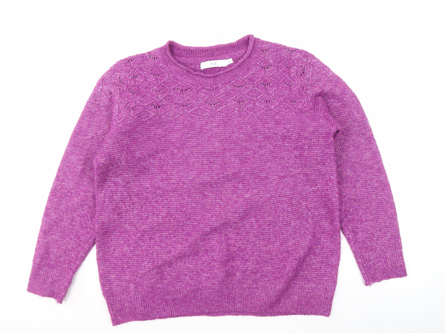 ISLE Women's Purple Pullover Jumper - Size L