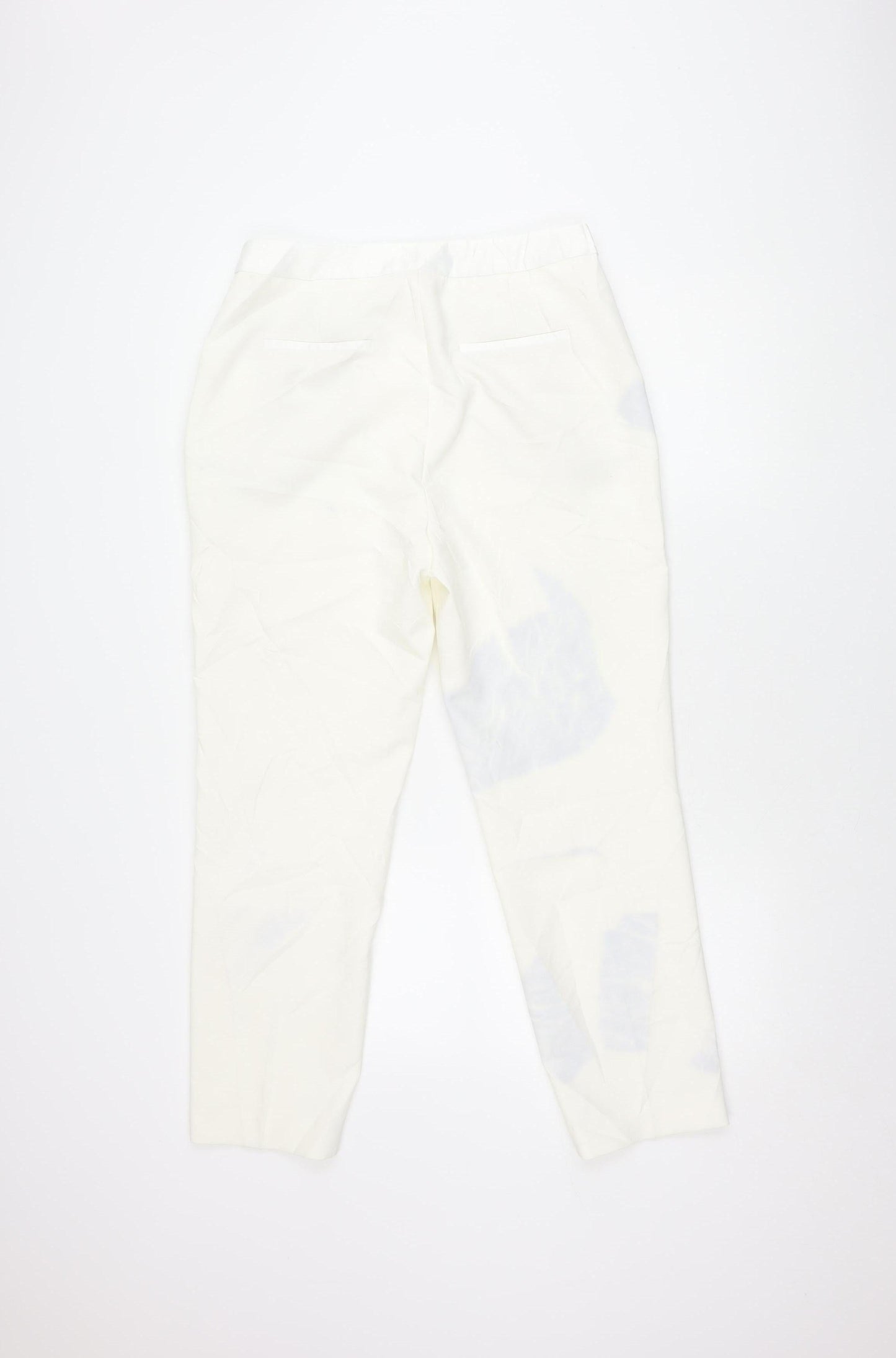Zara Women's White Trousers L - Classic & Chic