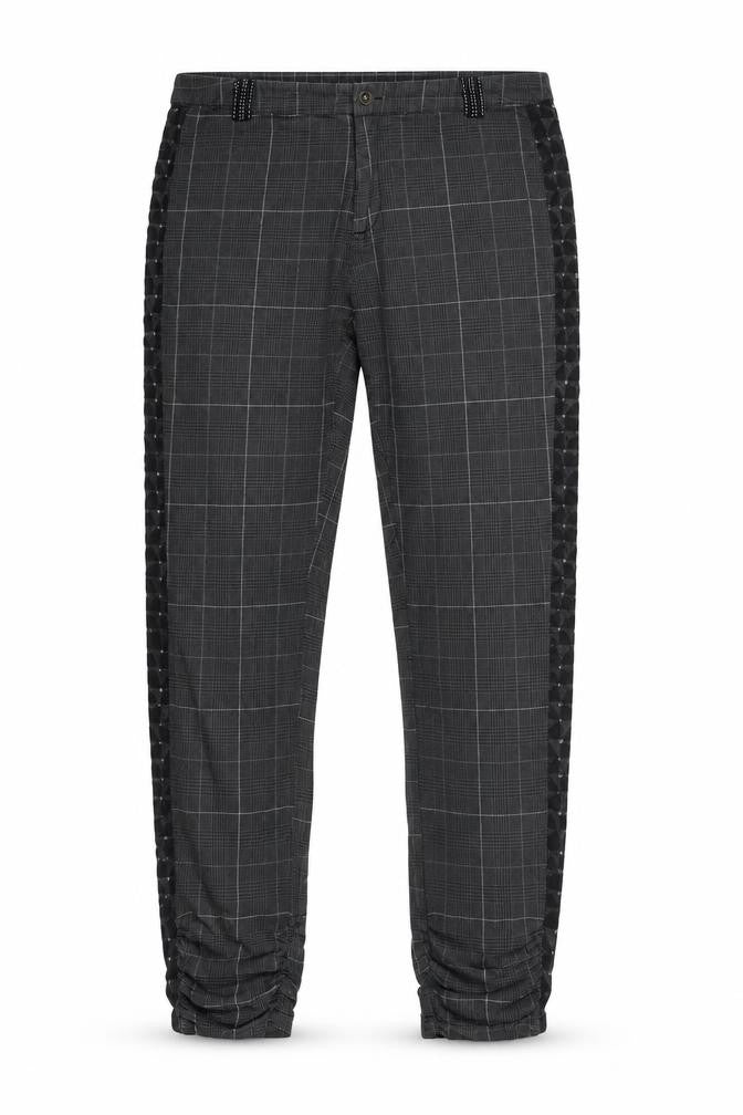 Mais il est ou le soleil? Men's Grey Check Trousers Size 40