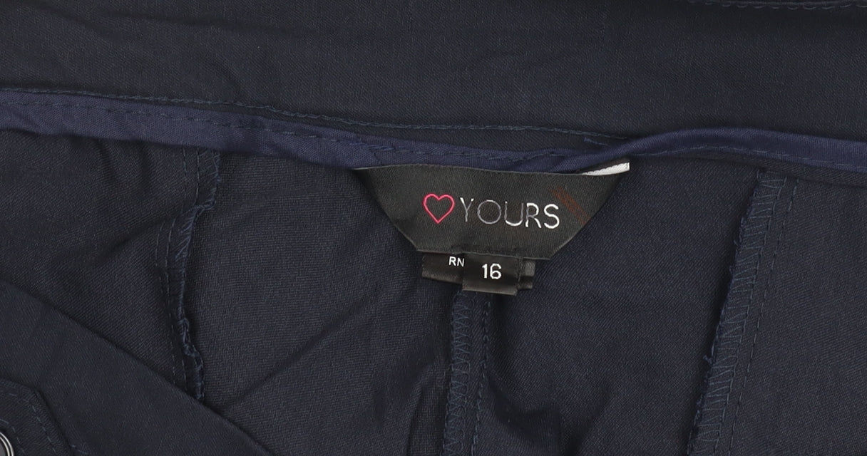 Yours Blue Plus Size Women's Trousers Size 16