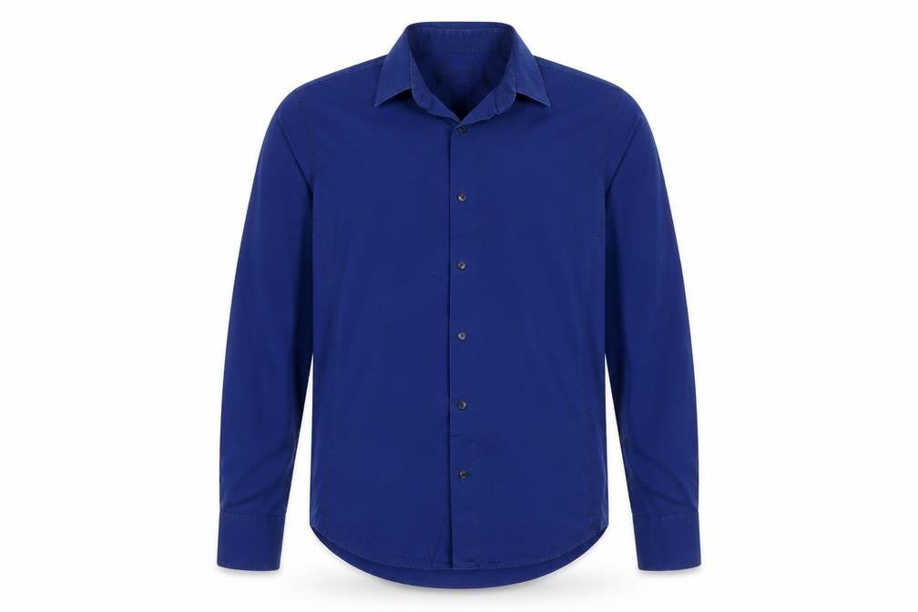 Zara Men Blue Extra-Slim Fit Long Sleeve Shirt L