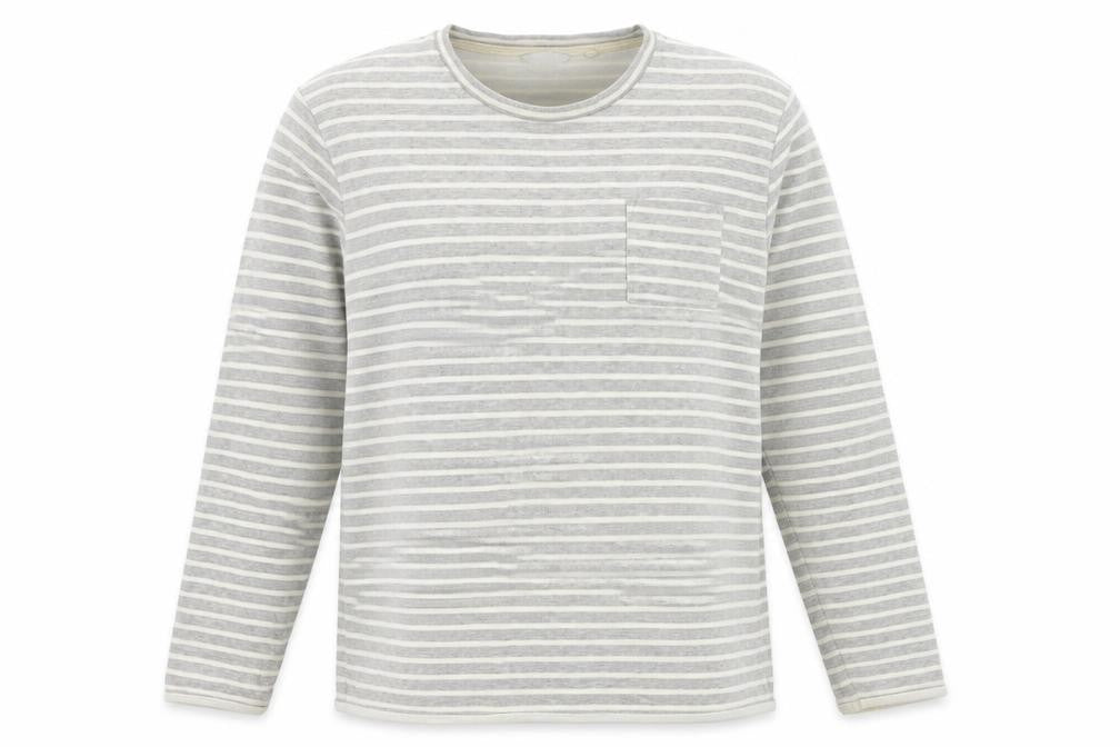 Next Women's Grey Striped Cotton Jumper, L