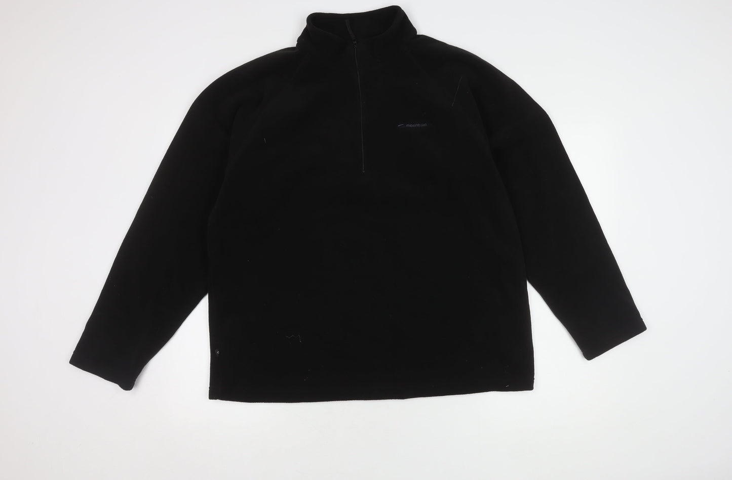 Mountainlife Men's Black Fleece Pullover Sweatshirt, L, 1/2 Zip