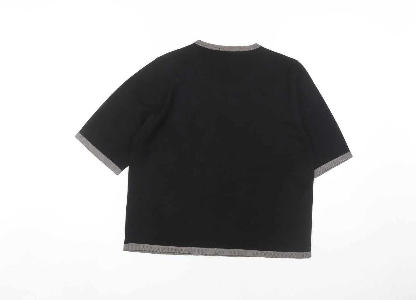 Marks and Spencer Women's Black Ringer T-Shirt Size 16